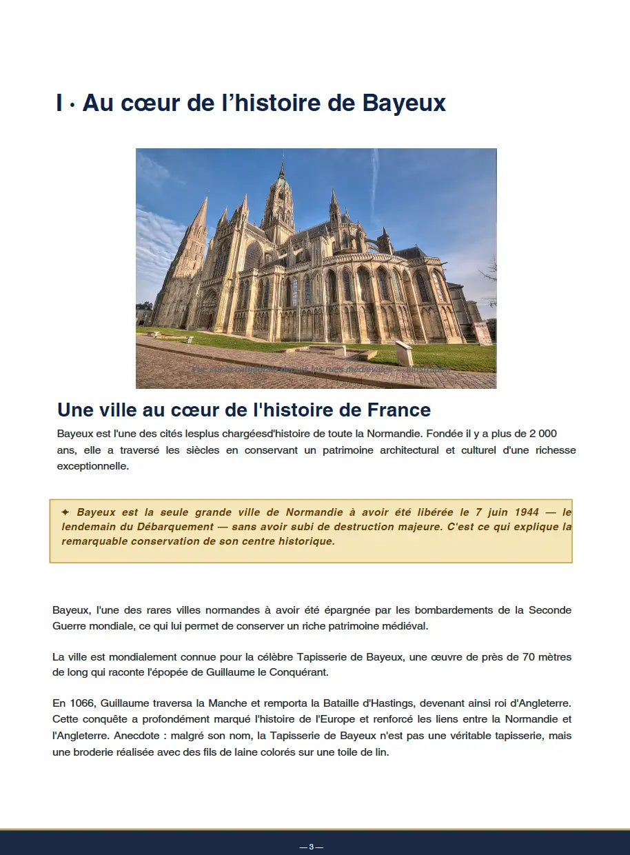 Guide Touristique de Bayeux – PDF à télécharger Caen Visite