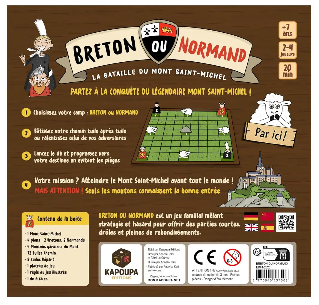 Breton ou Normand : un jeu de société autour du Mont-Saint-Michel Caen Visite